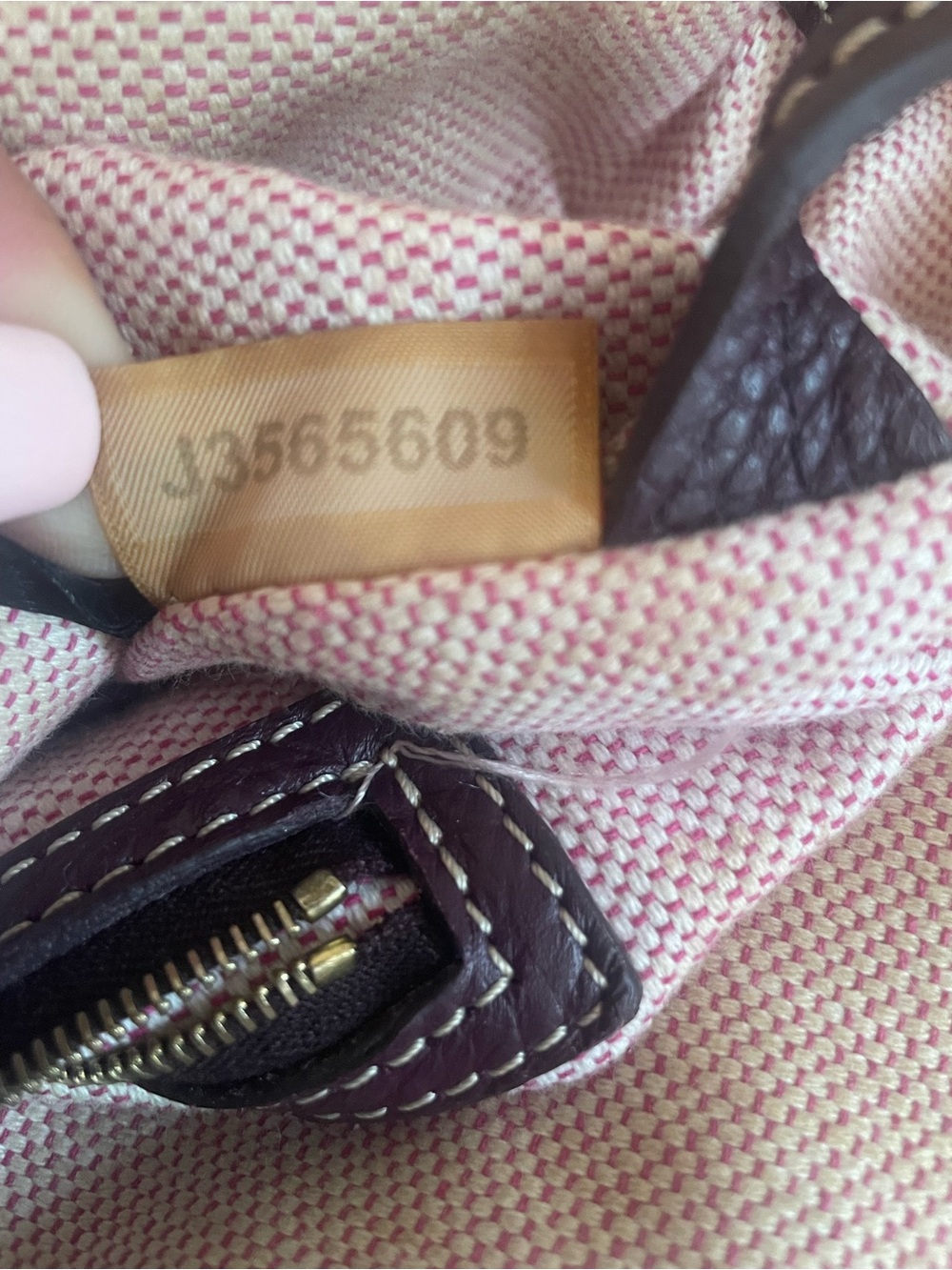 Dooney & Bourke Gracie Plum Pebbled Leather Hobo Shoulder Bag - Picture 11 of 11